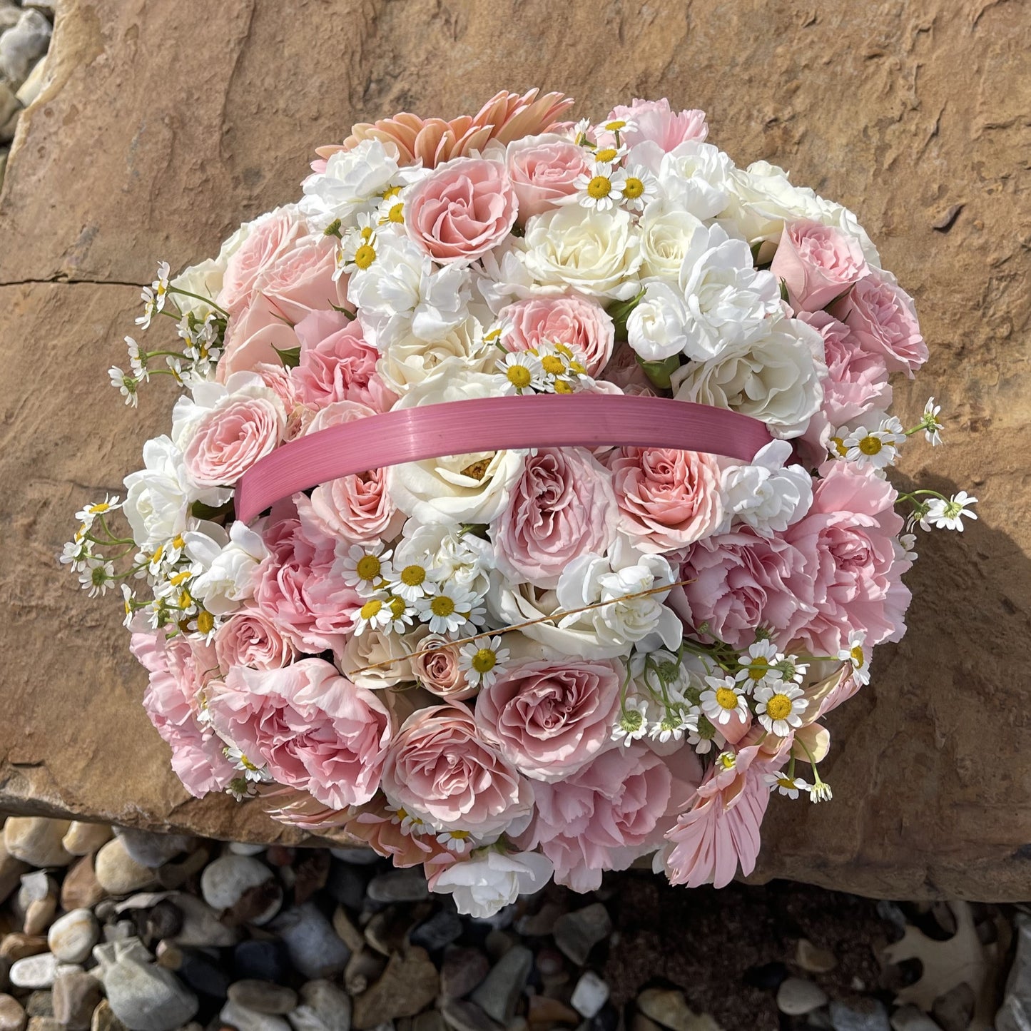 Pink Floral Basket