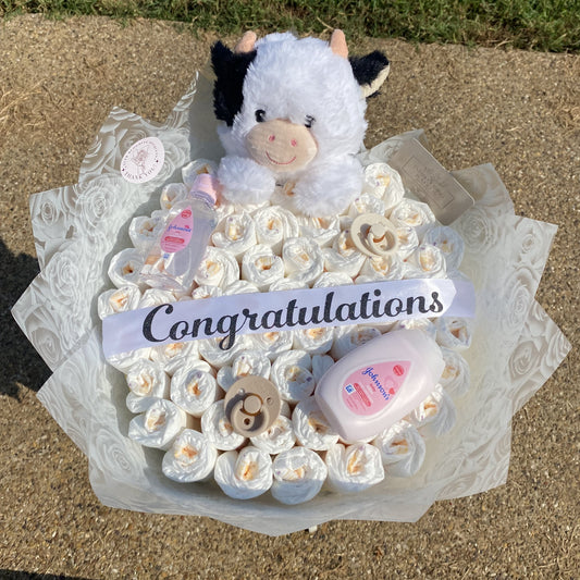 "Congratulations" Diaper Bouquet