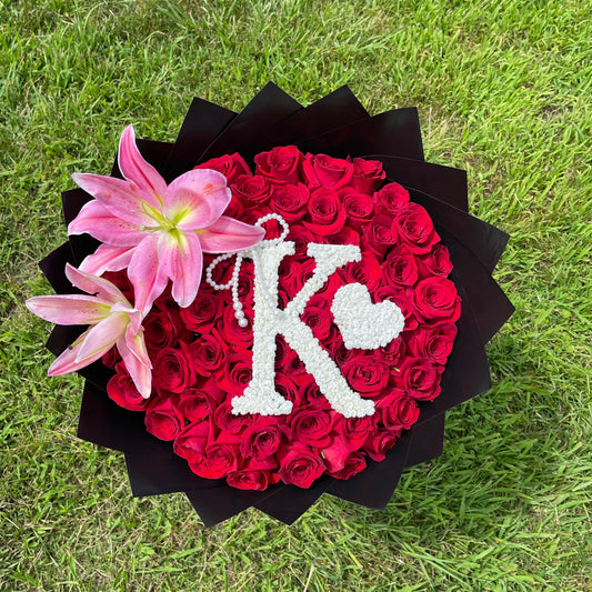 Initial Rose Bouquet